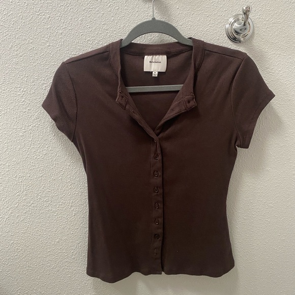 Reformation Raelynn Brown Knit Top - Picture 3 of 4